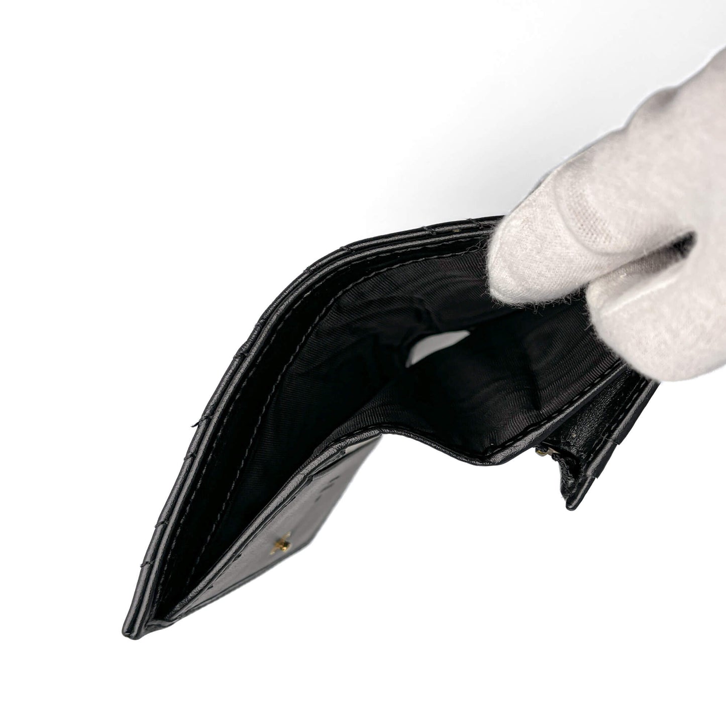 Second hand Gucci GG Marmont Small Leather Matelassé Cards Holder Black - Tabita Bags