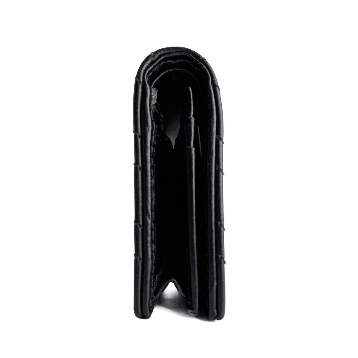 Second hand Gucci GG Marmont Small Leather Matelassé Cards Holder Black - Tabita Bags