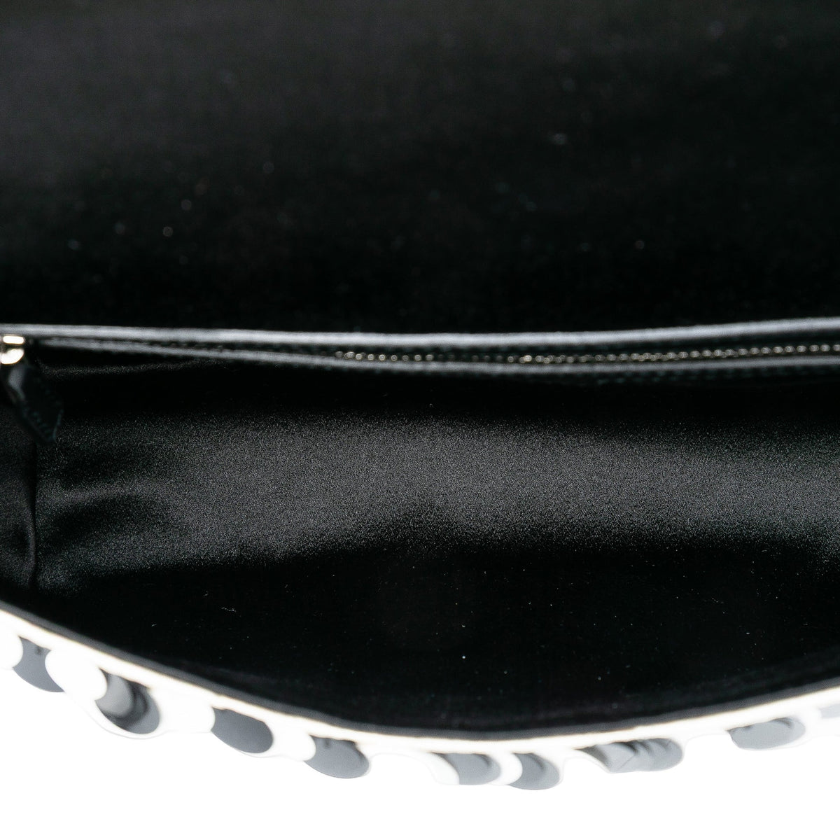 Second hand Gucci GG Marmont Small Leather & Sequin Flap Shoulder Bag Black & White - Tabita Bags