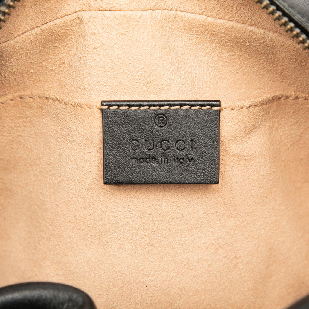 Second hand Gucci GG Marmont Small Matelassé Leather Camera Bag Black - Tabita Bags