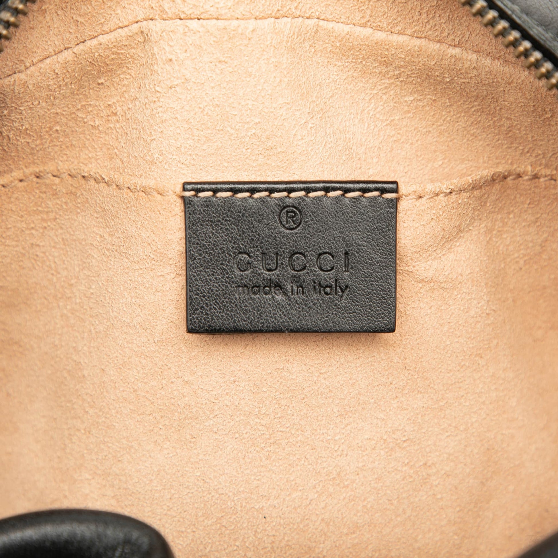 Second hand Gucci GG Marmont Small Matelassé Leather Camera Bag Black - Tabita Bags