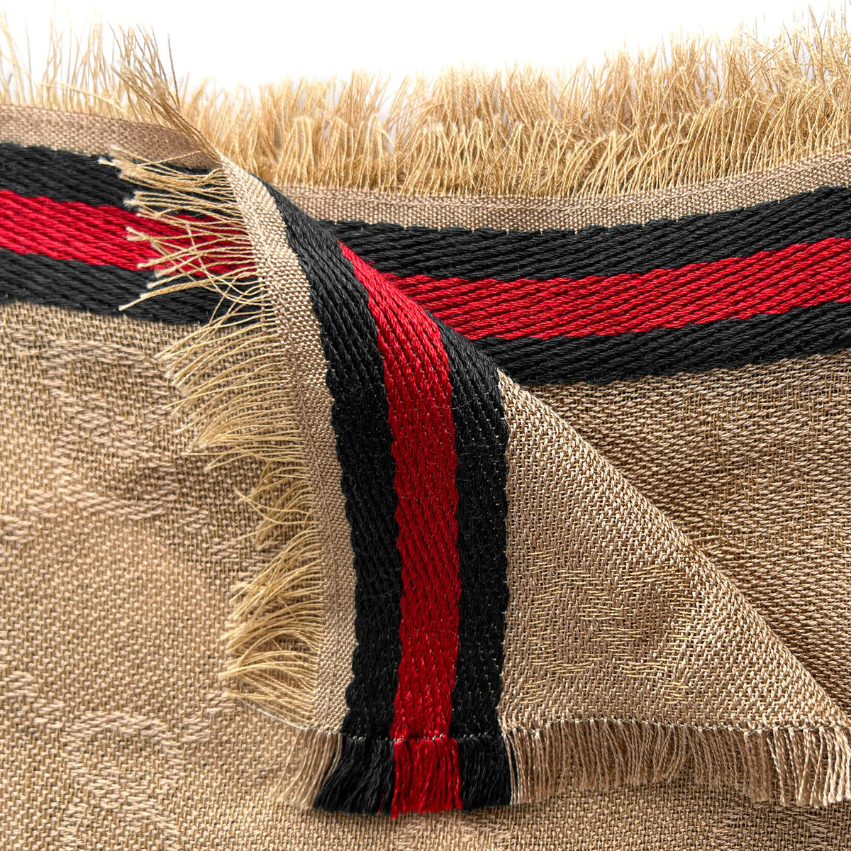 Second hand Gucci GG Striped silk & cotton Foulard GG Supreme - Tabita Bags