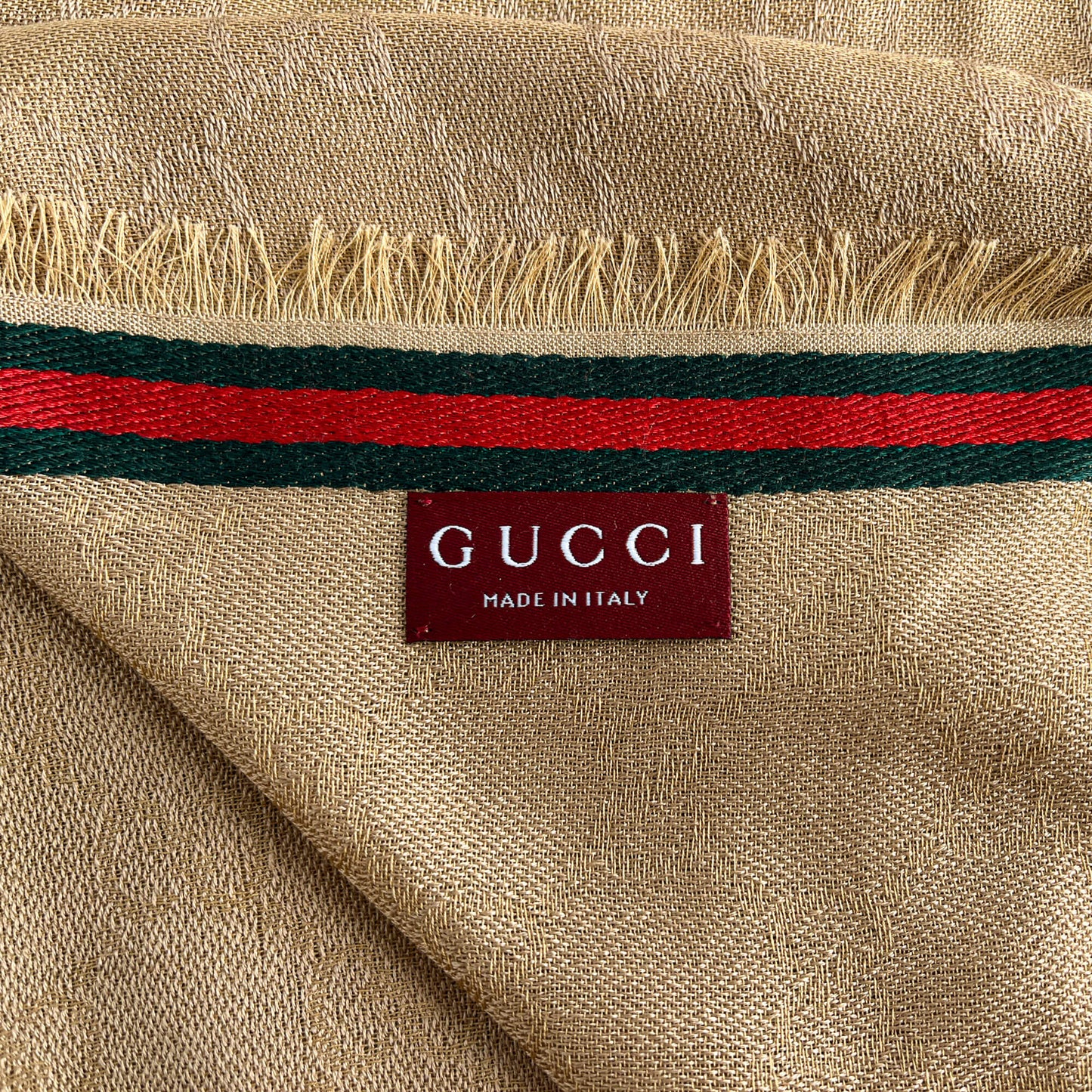 Second hand Gucci GG Striped silk & cotton Foulard GG Supreme - Tabita Bags