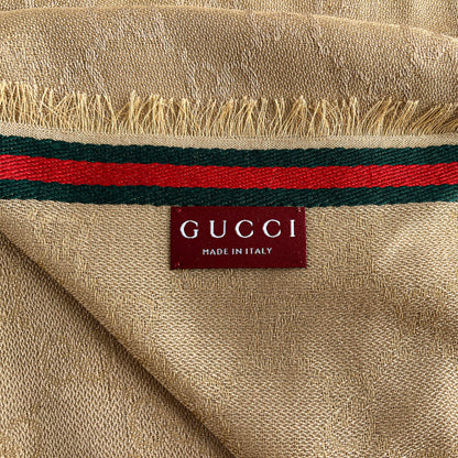Second hand Gucci GG Striped silk & cotton Foulard GG Supreme - Tabita Bags