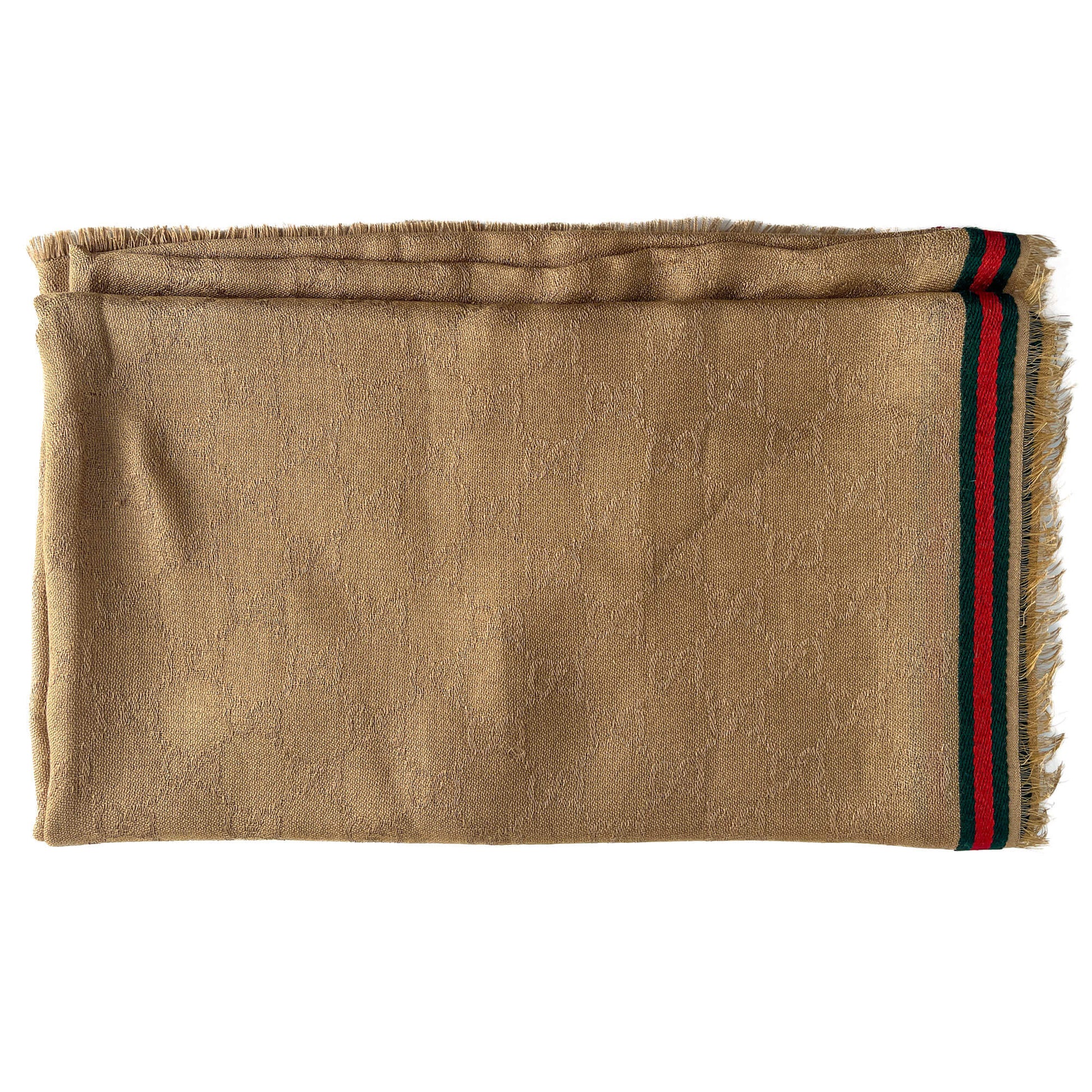 Second hand Gucci GG Striped silk & cotton Foulard GG Supreme - Tabita Bags