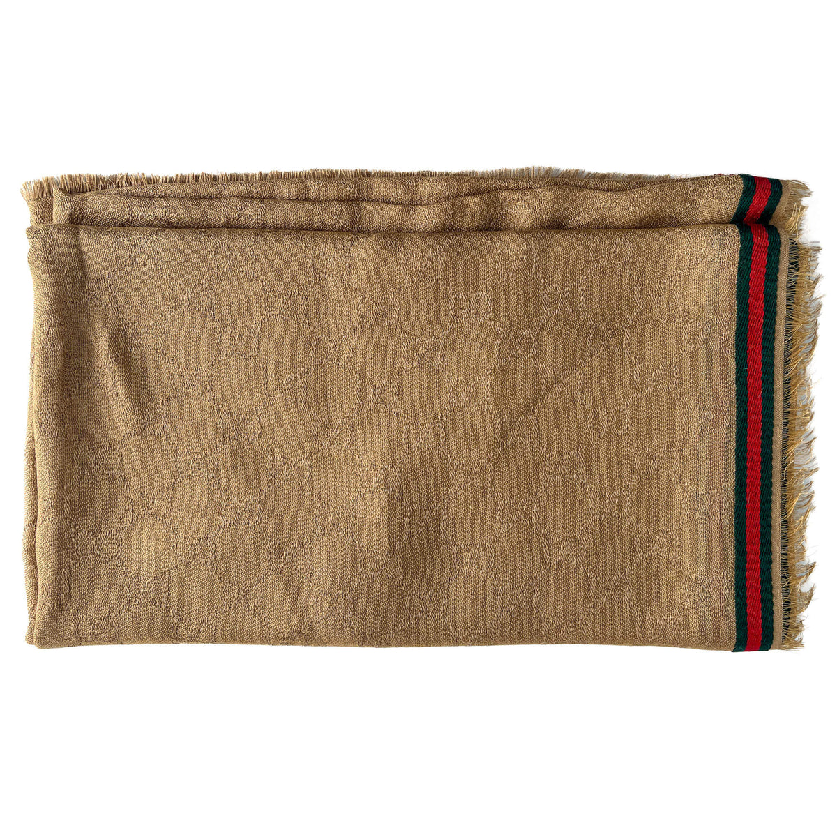 Second hand Gucci GG Striped silk & cotton Foulard GG Supreme - Tabita Bags