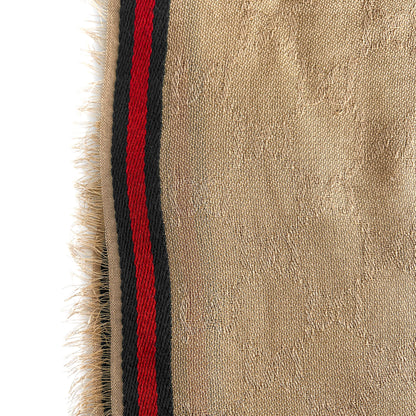 Second hand Gucci GG Striped silk & cotton Foulard GG Supreme - Tabita Bags