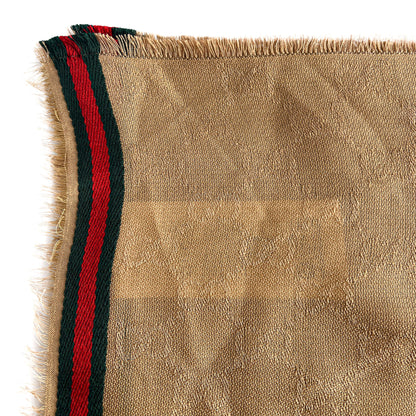 Second hand Gucci GG Striped silk & cotton Foulard GG Supreme - Tabita Bags