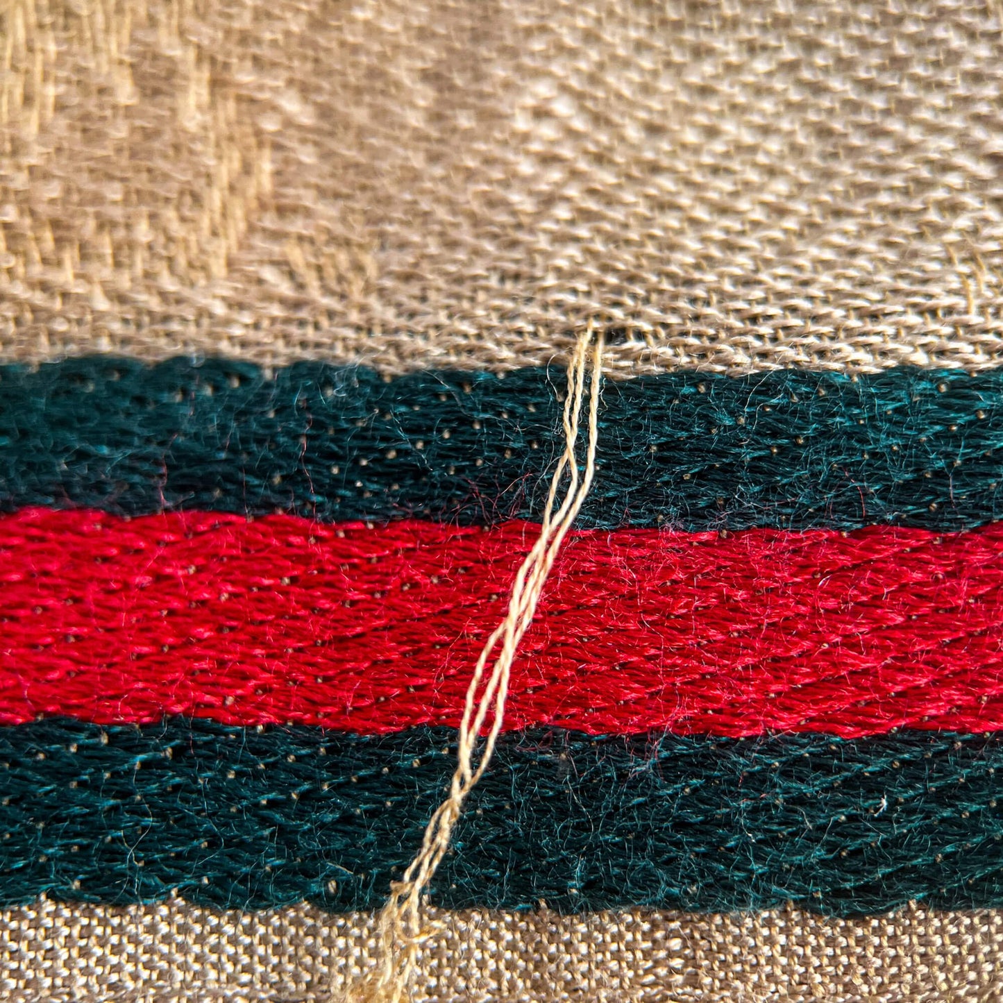 Second hand Gucci GG Striped silk & cotton Foulard GG Supreme - Tabita Bags