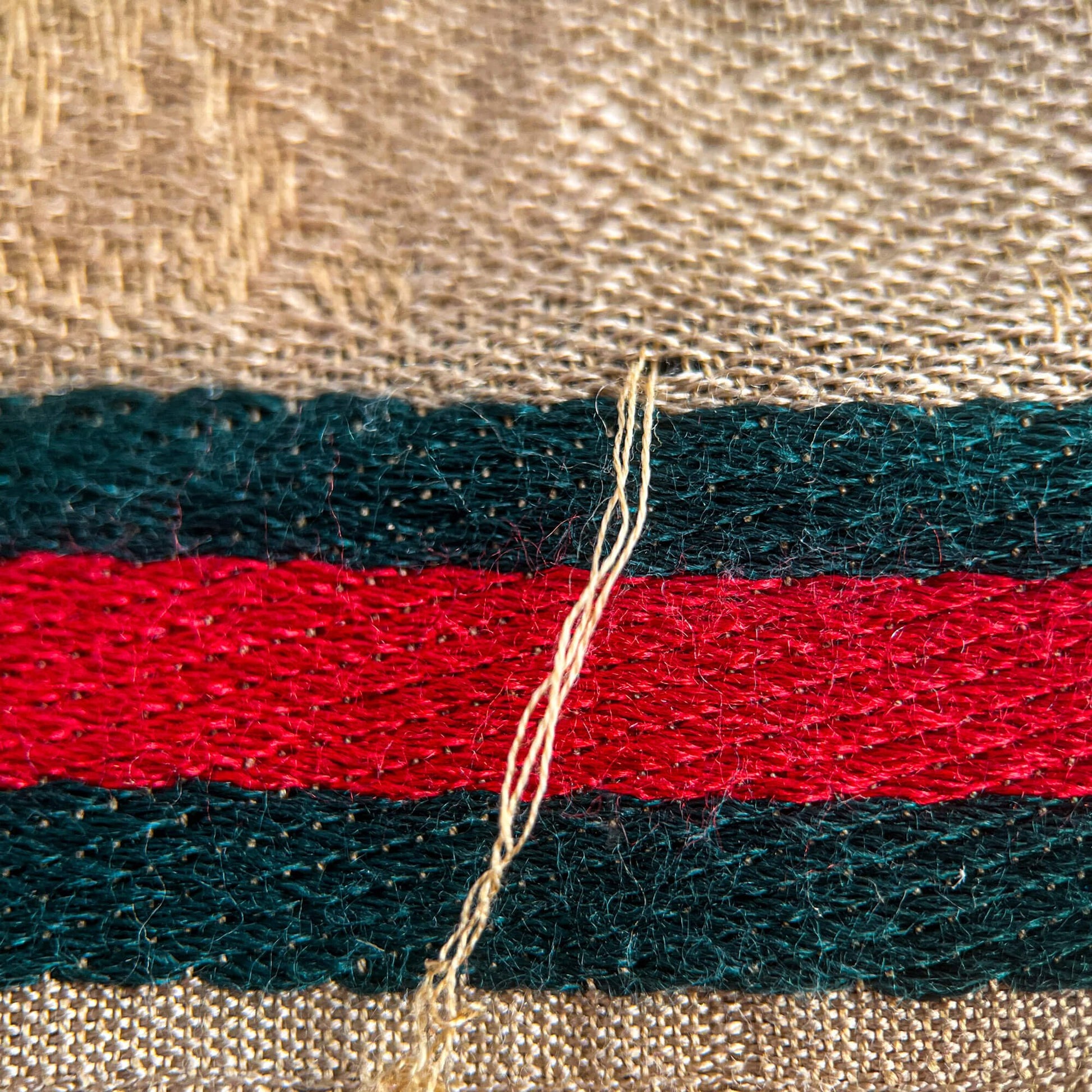 Second hand Gucci GG Striped silk & cotton Foulard GG Supreme - Tabita Bags