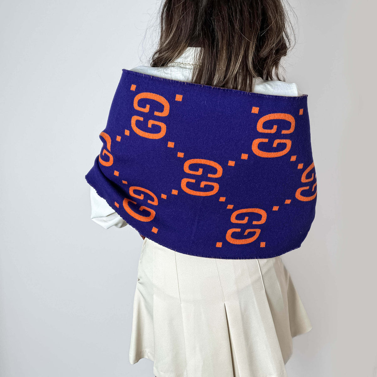 Second hand Gucci GG Wool Scarve Bicolor - Tabita Bags