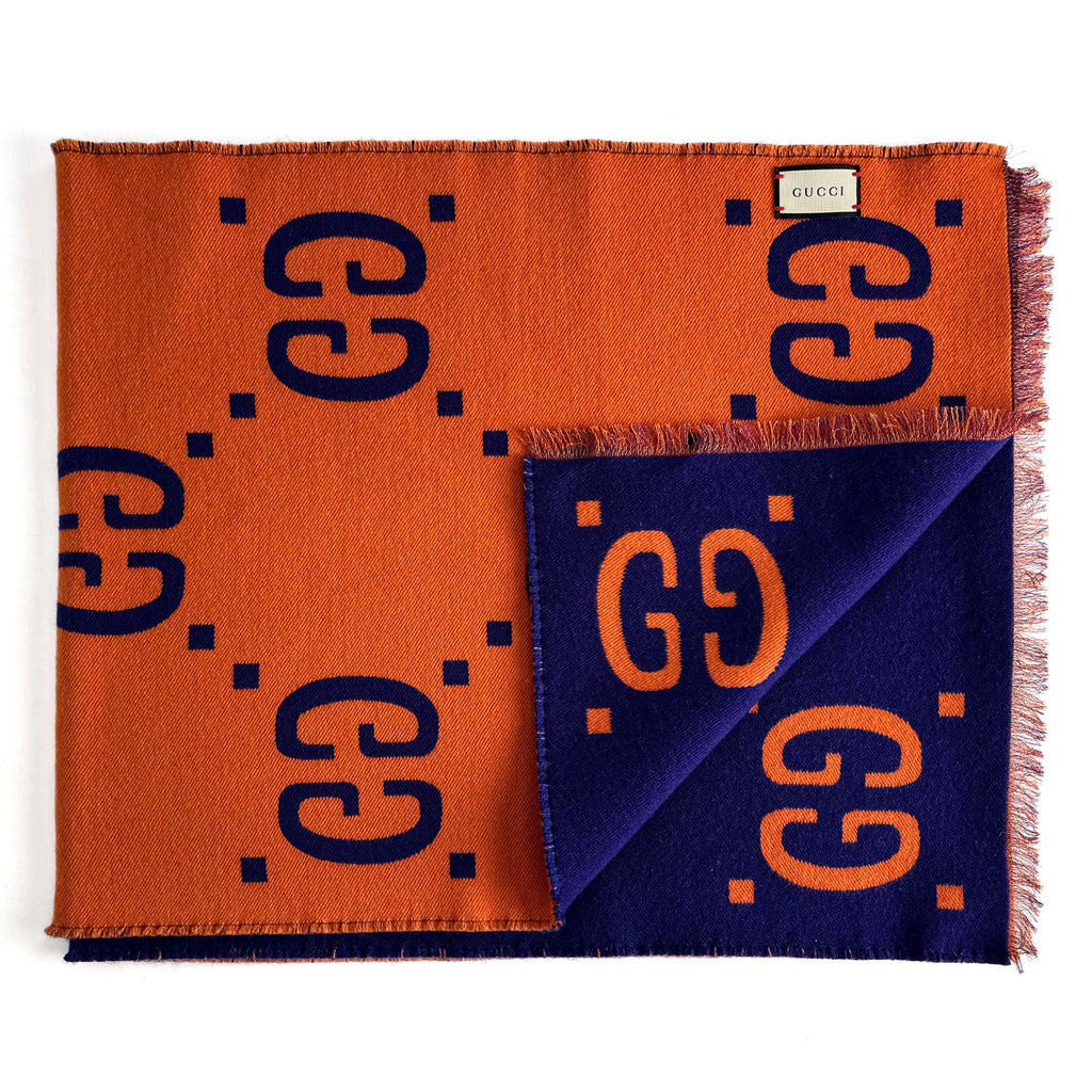 Second hand Gucci GG Wool Scarve Bicolor - Tabita Bags