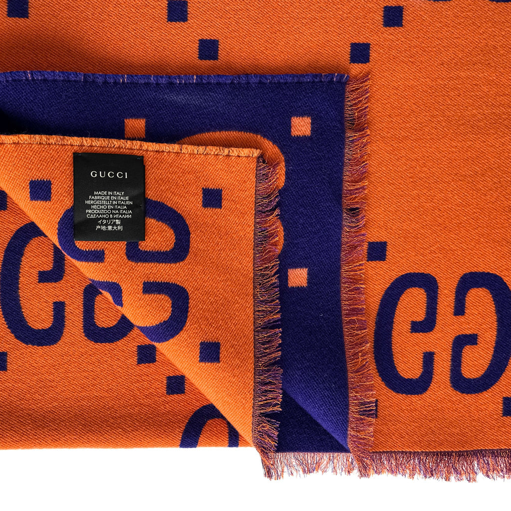 Second hand Gucci GG Wool Scarve Bicolor - Tabita Bags