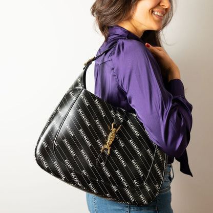 Second hand Gucci Gucci x Balenciaga The Hacker Project Big 1961 Jackie Black Leather - Tabita Bags