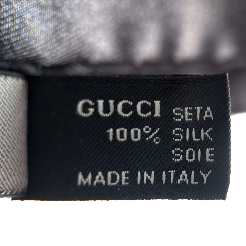 Second hand Gucci Guccissima Silk Foulard Grey - Tabita Bags