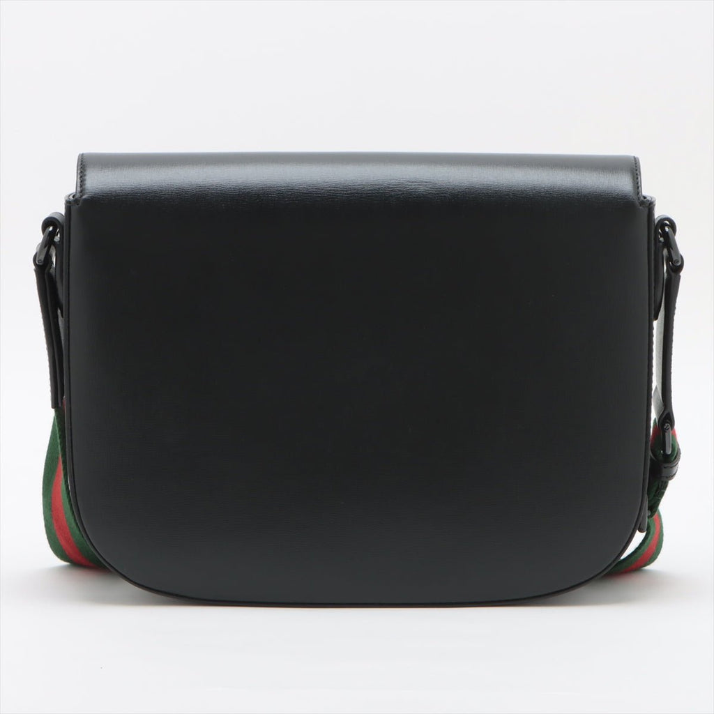 Second hand Gucci Horsebit 1955 Leather 2 - Ways Messenger Shoulder Bag Black - Tabita Bags