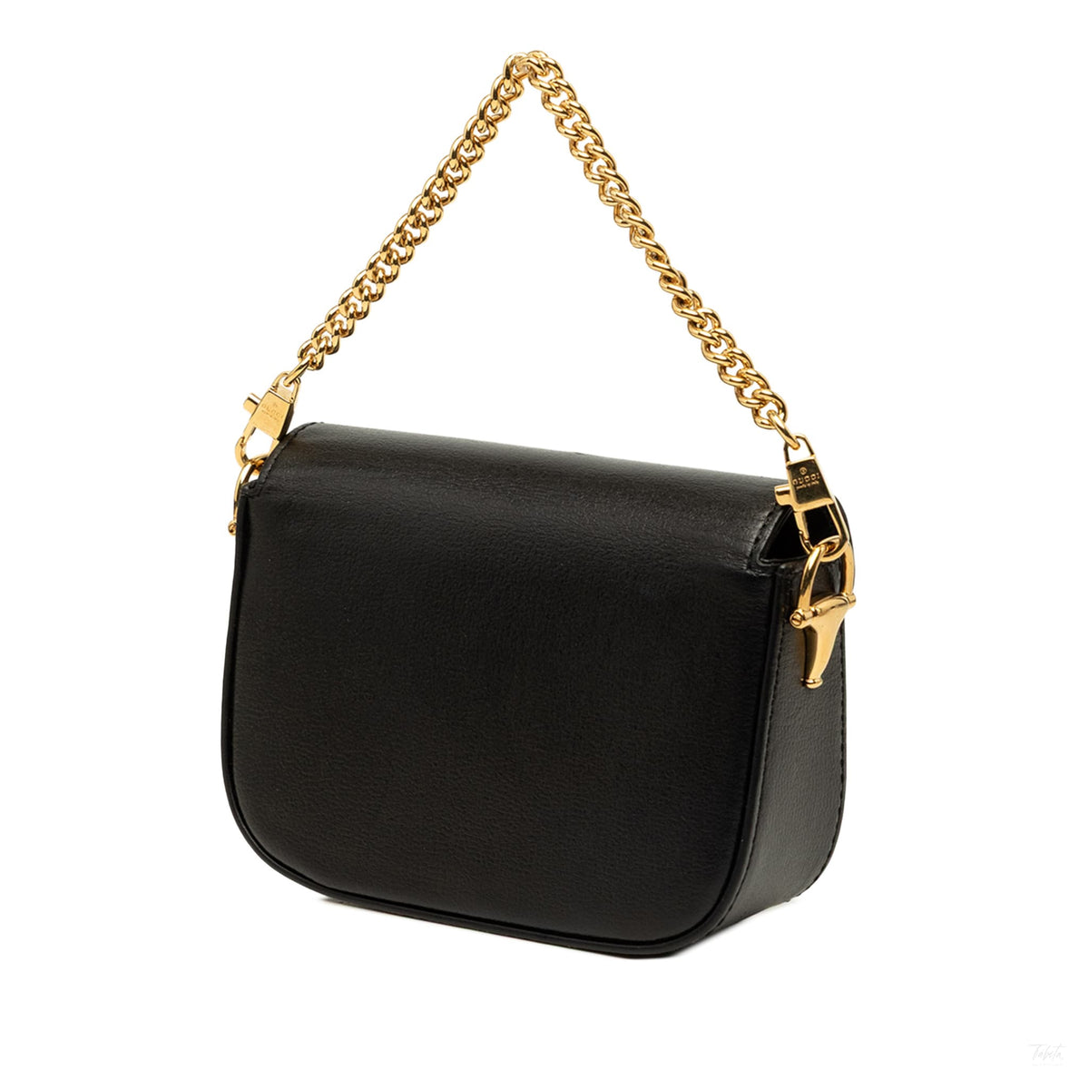 Second hand Gucci Horsebit 1955 Mini Calfskin Satchel Shoulder Bag Black - Tabita Bags