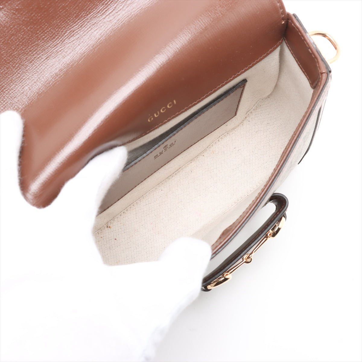 Second hand Gucci Horsebit 1955 Small Canvas GG Messenger Shoulder Bag GG Supreme - Tabita Bags