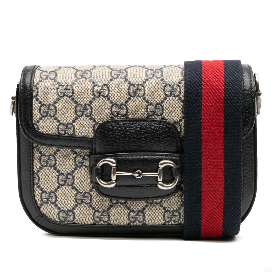 Second hand Gucci Horsebit 1955 Small Canvas GG Messenger Shoulder Bag GG Supreme - Tabita Bags