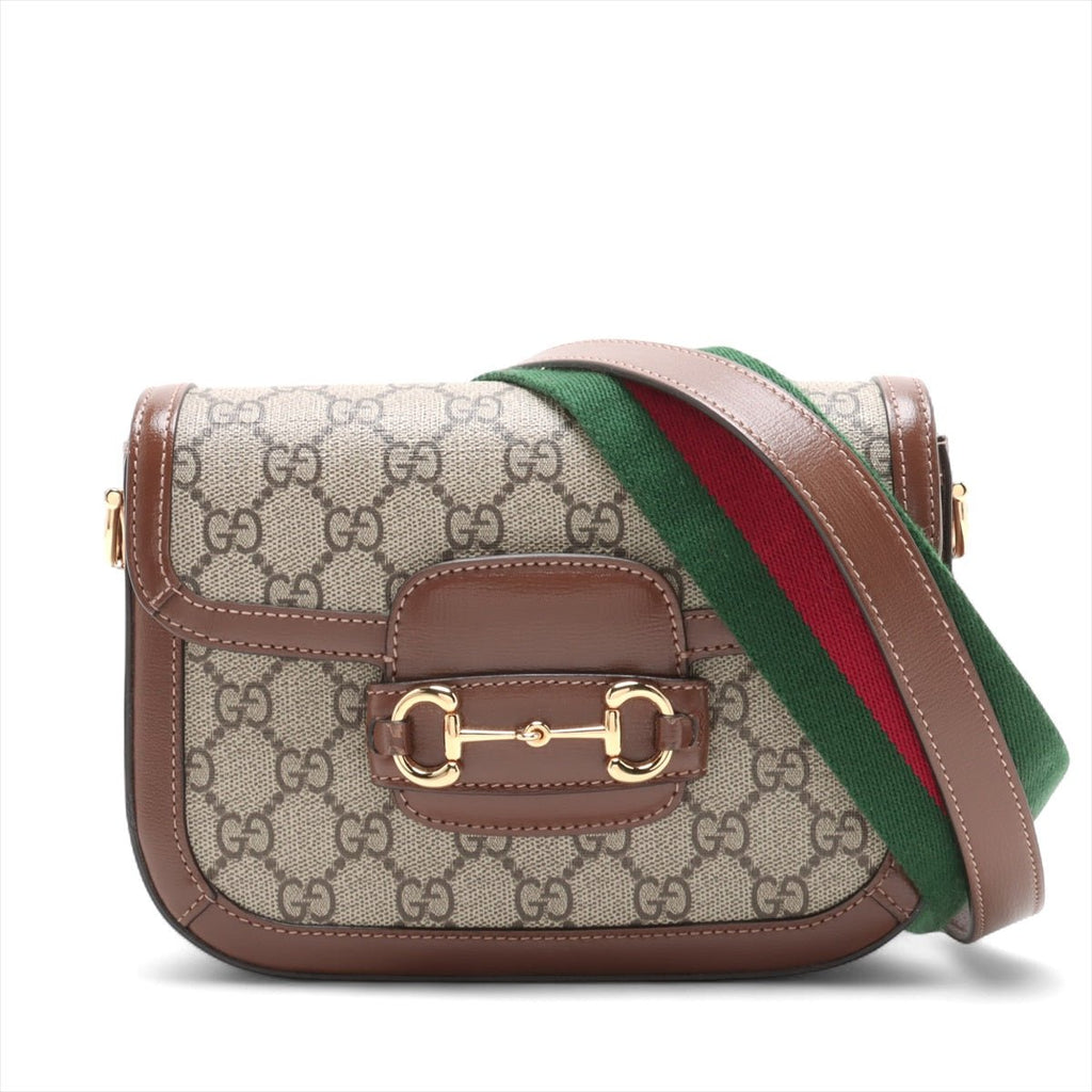 Second hand Gucci Horsebit 1955 Small Canvas GG Messenger Shoulder Bag GG Supreme - Tabita Bags