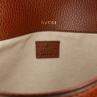Second hand Gucci Horsebit 1955 Small Denim GG Messenger Shoulder Bag Blue - Tabita Bags