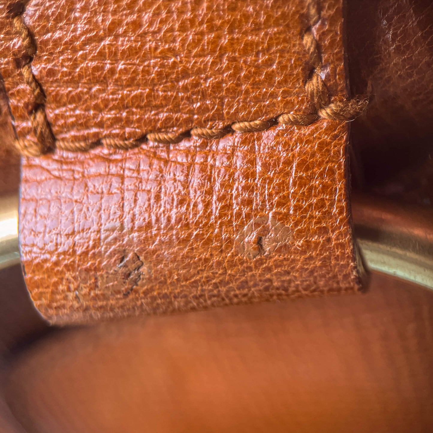 Second hand Gucci Horsebit 1955 Small Leather Baguette Shoulder Bag Brown - Tabita Bags