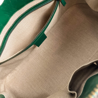 Second hand Gucci Horsebit Britt Boston Large Canvas Bowler Handbag GG Supreme - Tabita Bags