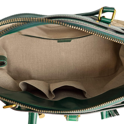 Second hand Gucci Horsebit Britt Boston Large Canvas Bowler Handbag GG Supreme - Tabita Bags