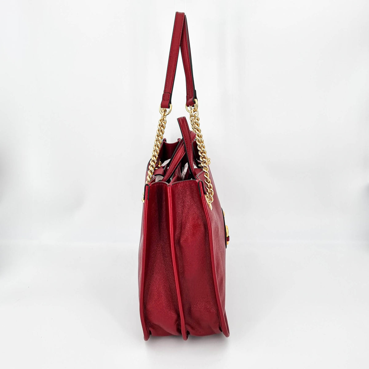 Second hand Gucci Horsebit Leather 2 - Ways Tote Shoulder Bag Red - Tabita Bags