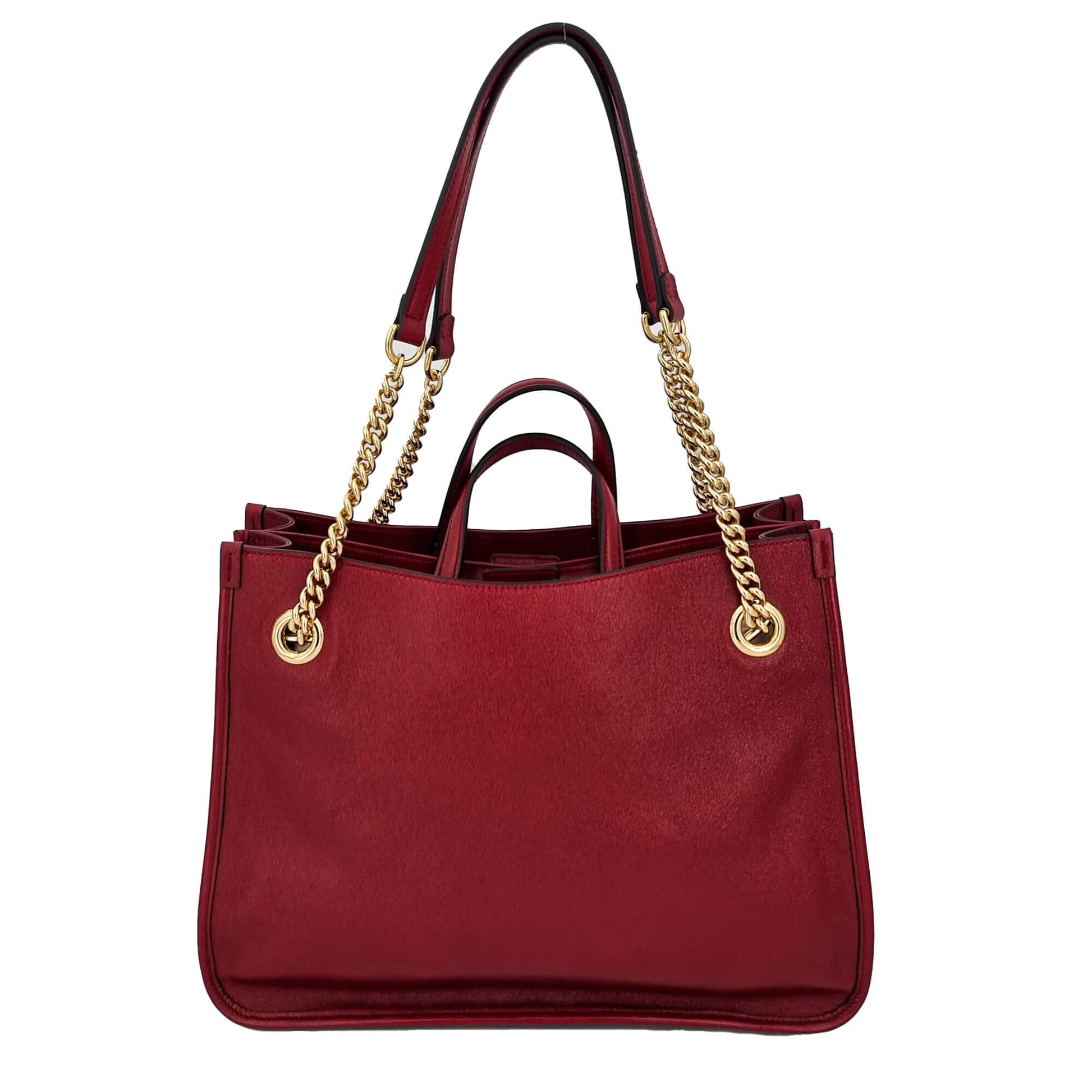 Second hand Gucci Horsebit Leather 2 - Ways Tote Shoulder Bag Red - Tabita Bags