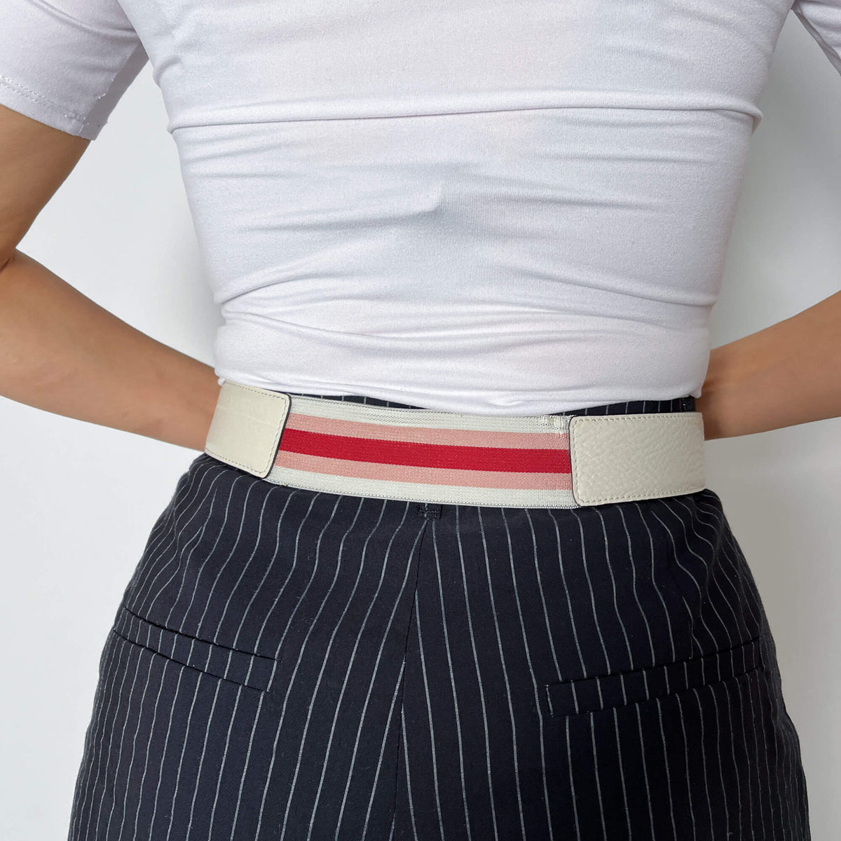 Second hand Gucci Hysteria Leather Wide Belt 80/32 White - Tabita Bags