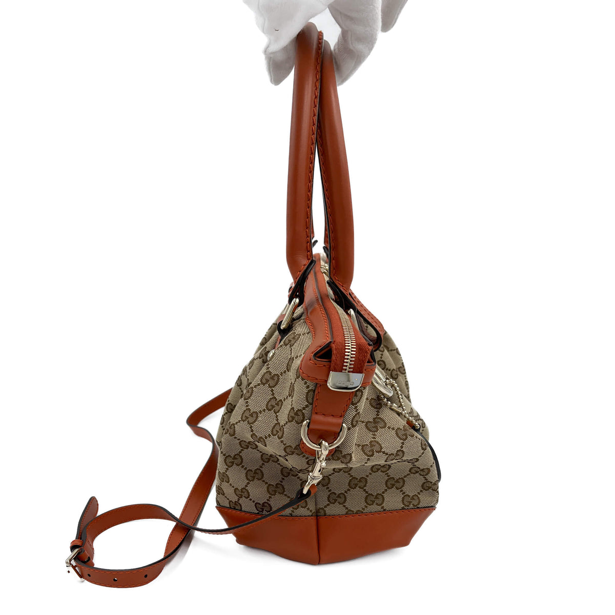 Second hand Gucci Interlocking Canvas 2 - Ways Trunk Shoulder Bag Orange - Tabita Bags