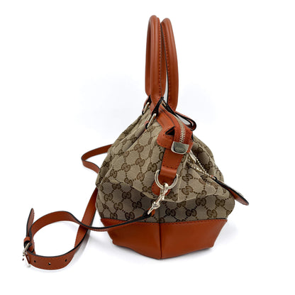 Second hand Gucci Interlocking Canvas 2 - Ways Trunk Shoulder Bag Orange - Tabita Bags