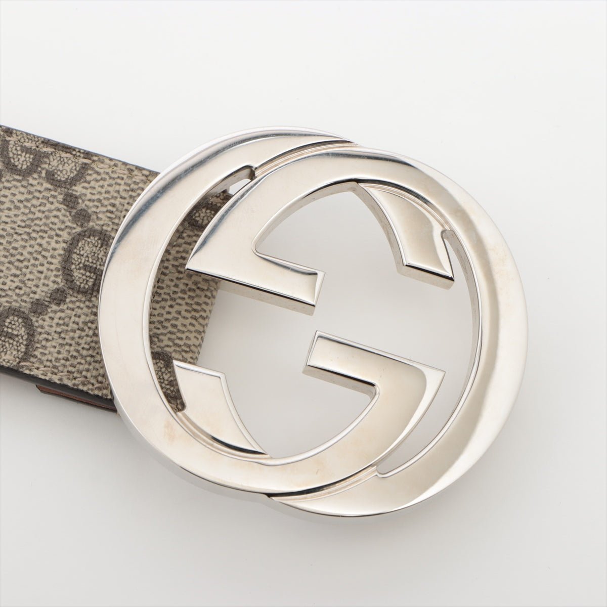 Second hand Gucci Interlocking GG Leather Medium Belt 90/36 GG Supreme - Tabita Bags