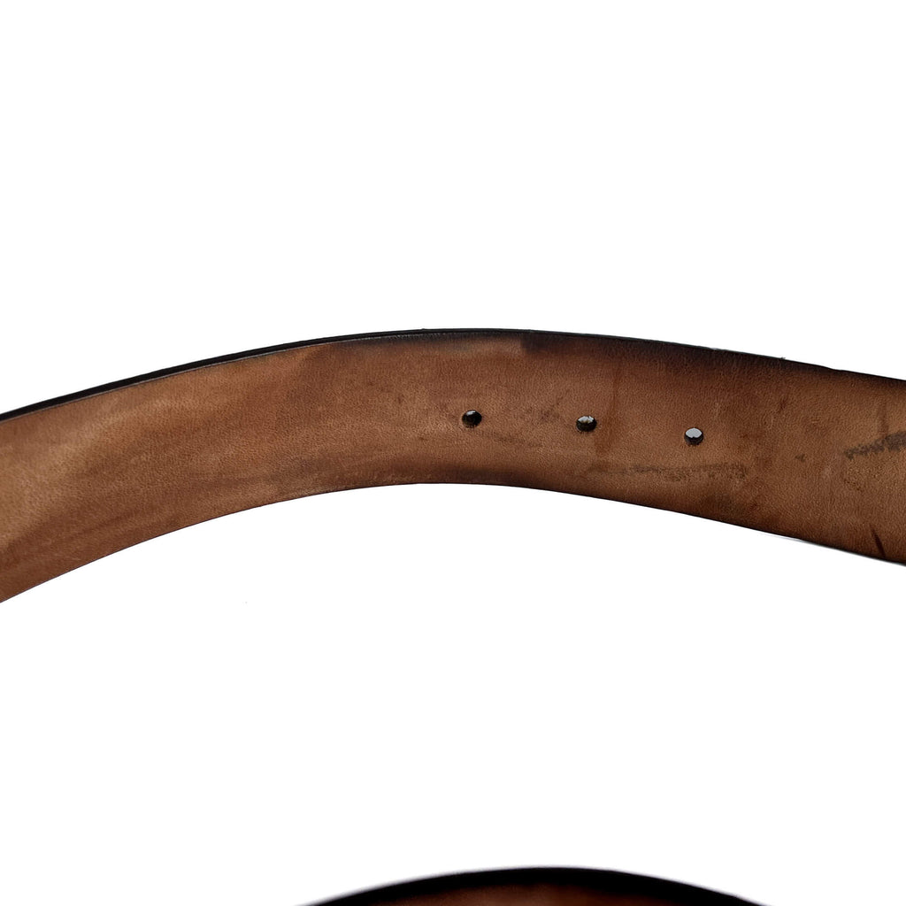 Second hand Gucci Interlocking GG Leather Wide Belt 85/34 Brown - Tabita Bags