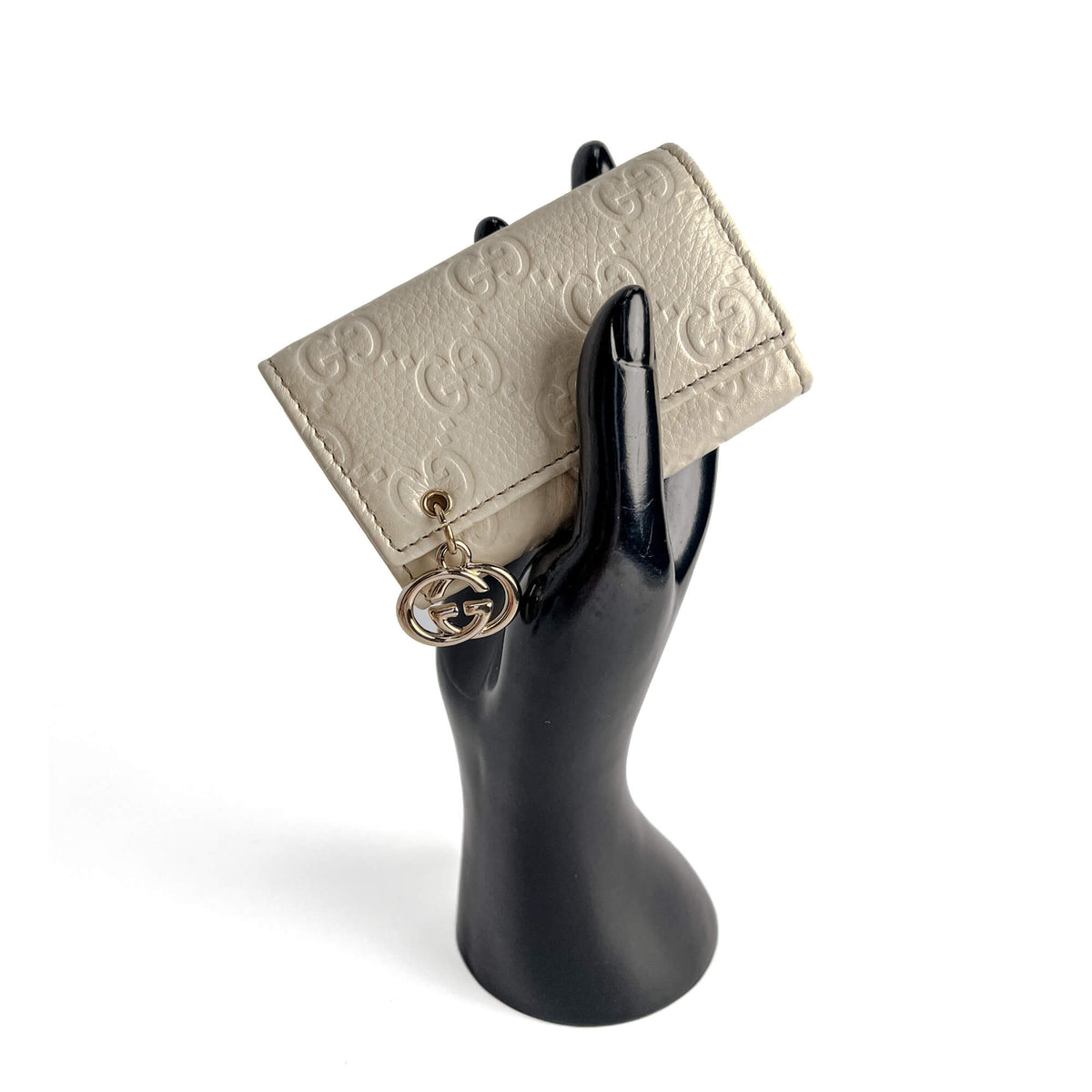 Second hand Gucci Interlocking Key Case Guccissima Leather Envelope Wallet GG Supreme - Tabita Bags