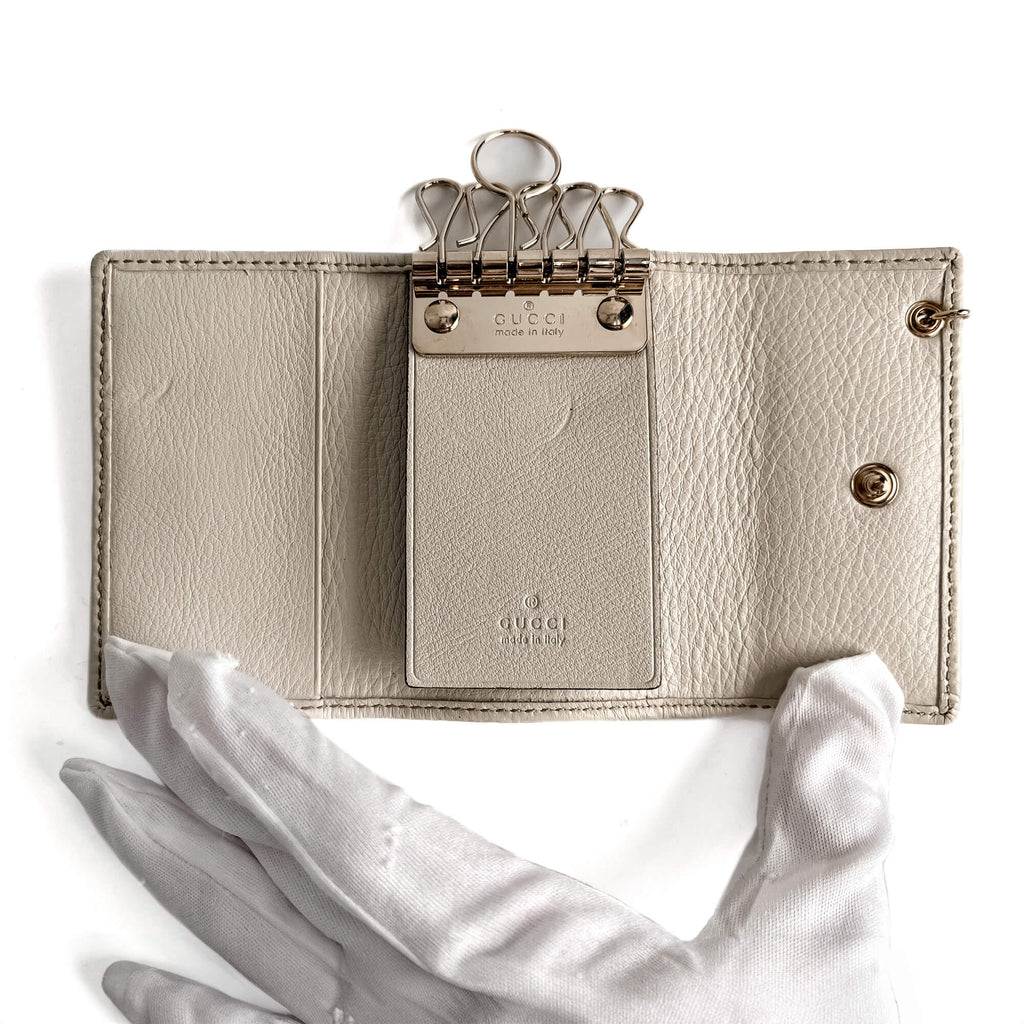 Second hand Gucci Interlocking Key Case Guccissima Leather Envelope Wallet GG Supreme - Tabita Bags