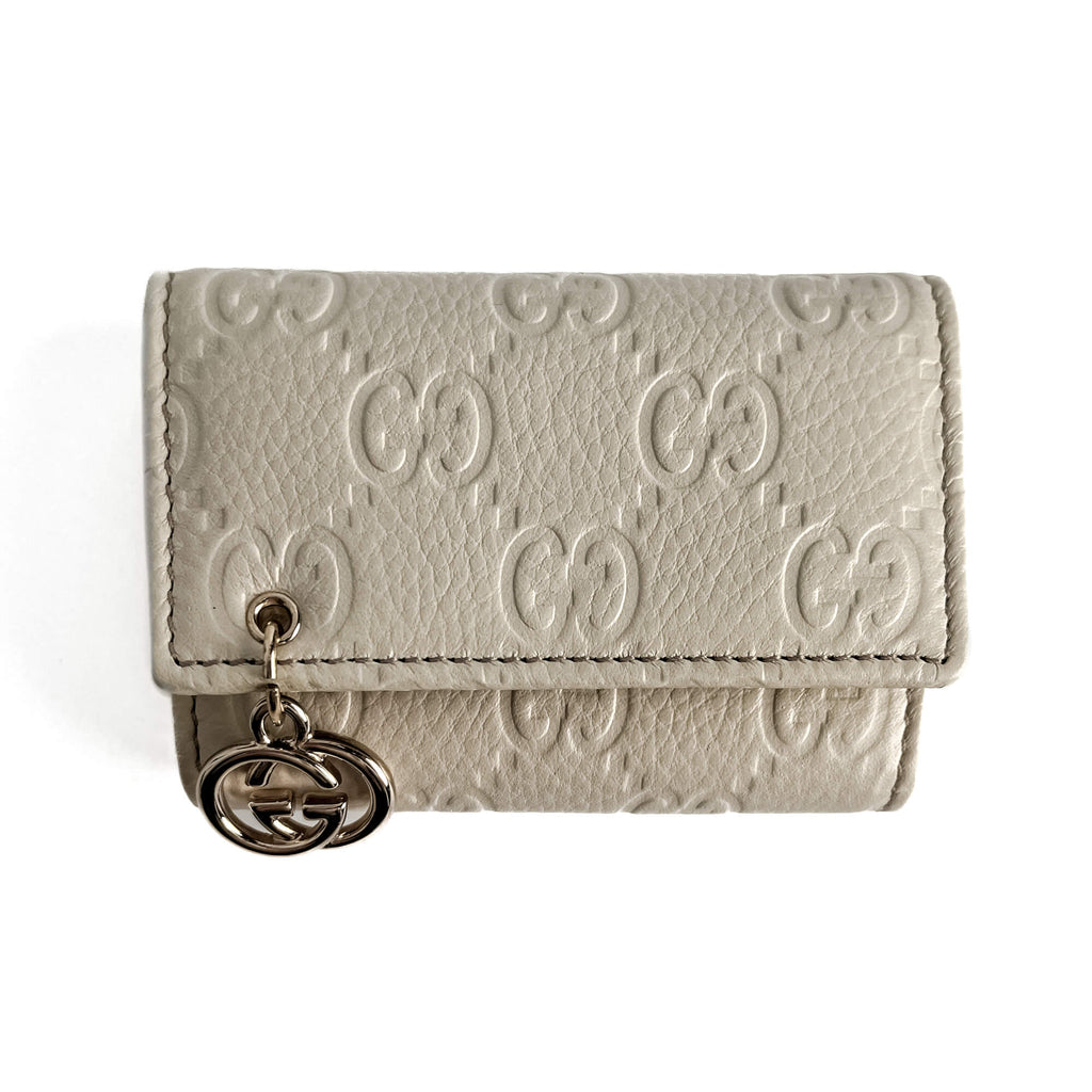 Second hand Gucci Interlocking Key Case Guccissima Leather Envelope Wallet GG Supreme - Tabita Bags