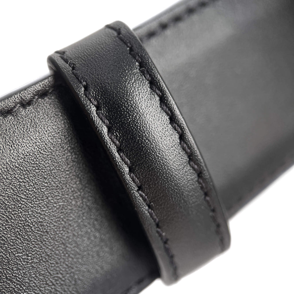 Second hand Gucci Interlocking Leather Medium Belt 95/38 Black - Tabita Bags