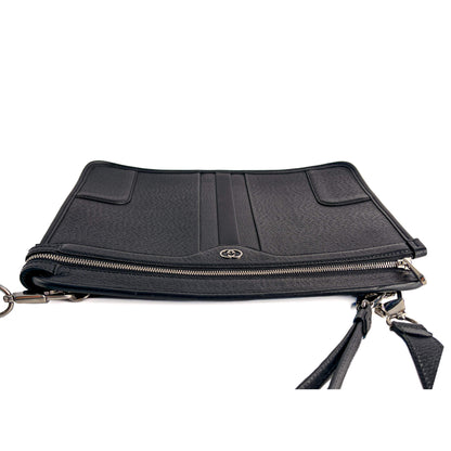 Second hand Gucci Interlocking Leather Messenger Crossbody Black - Tabita Bags