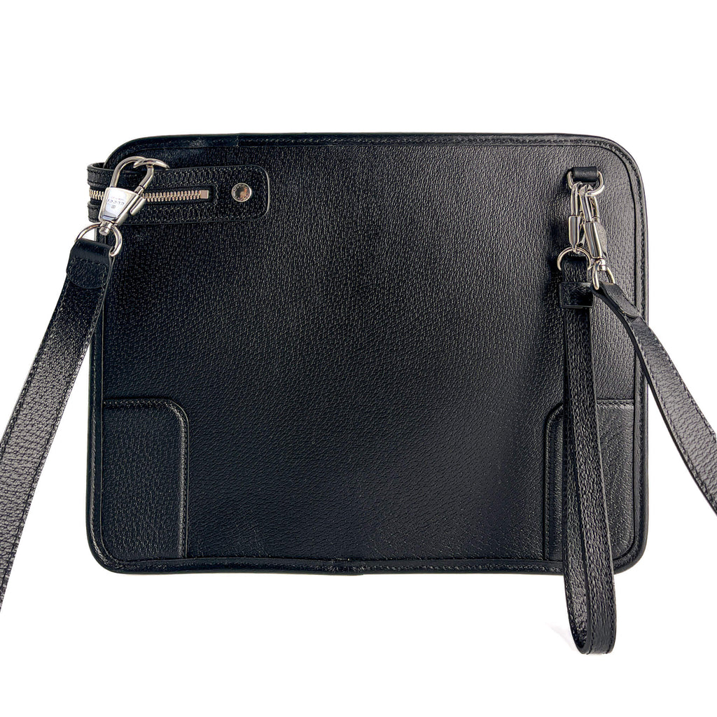 Second hand Gucci Interlocking Leather Messenger Crossbody Black - Tabita Bags