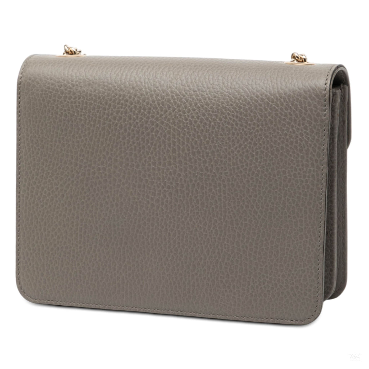 Second hand Gucci Interlocking Small Calf Leather Flap Shoulder Bag Grey - Tabita Bags
