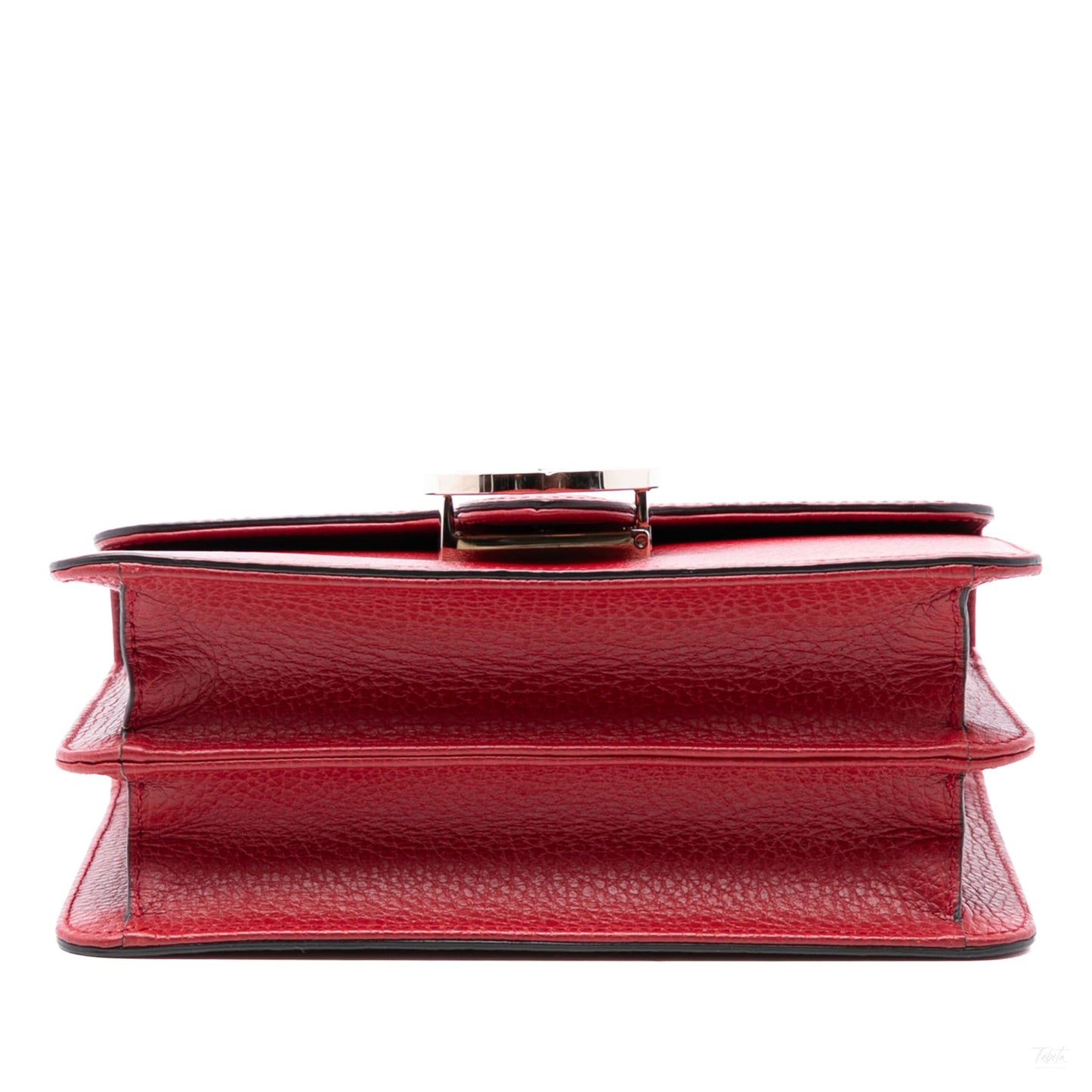 Second hand Gucci Interlocking Small Calf Leather Flap Shoulder Bag Red - Tabita Bags