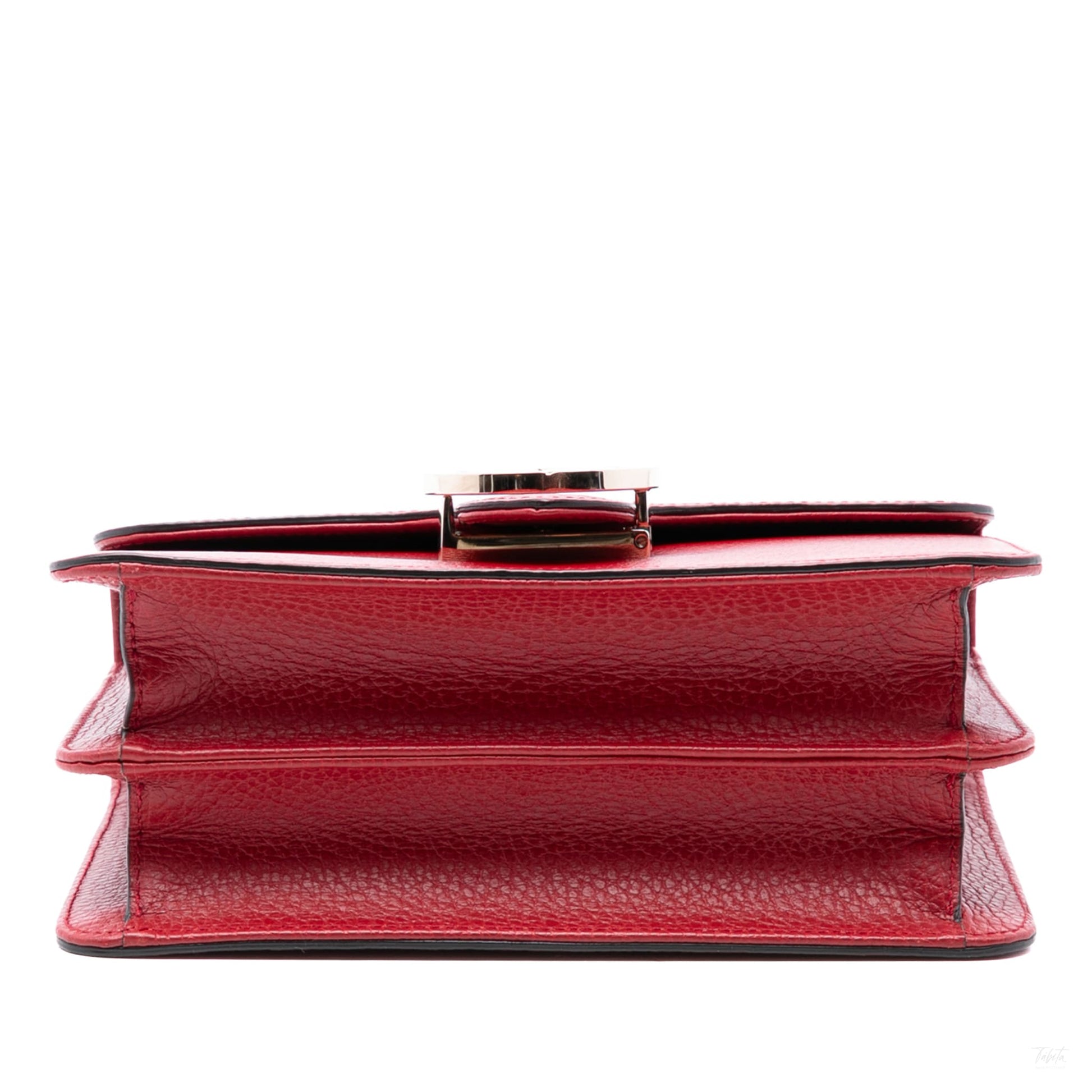 Second hand Gucci Interlocking Small Calf Leather Flap Shoulder Bag Red - Tabita Bags