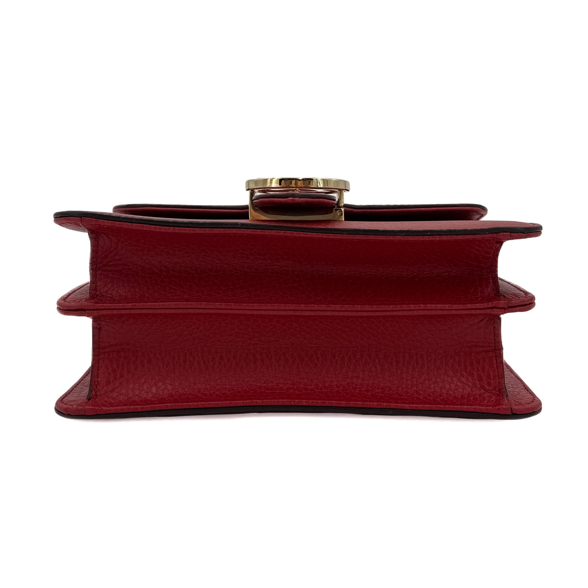 Second hand Gucci Interlocking Small Calf leather Leather 2 - Ways Flap Shoulder Bag Red - Tabita Bags