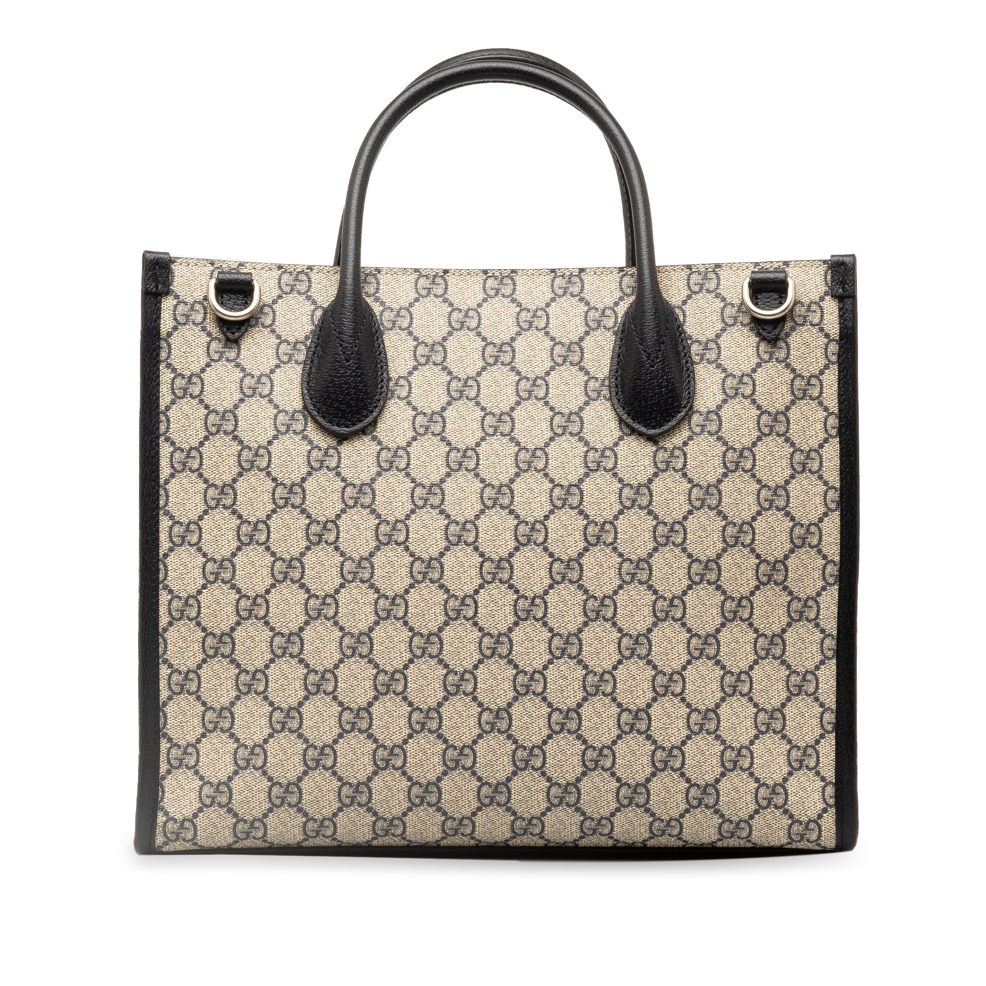 Gucci Interlocking Small Canvas GG Tote Handbag Brown - Tabita