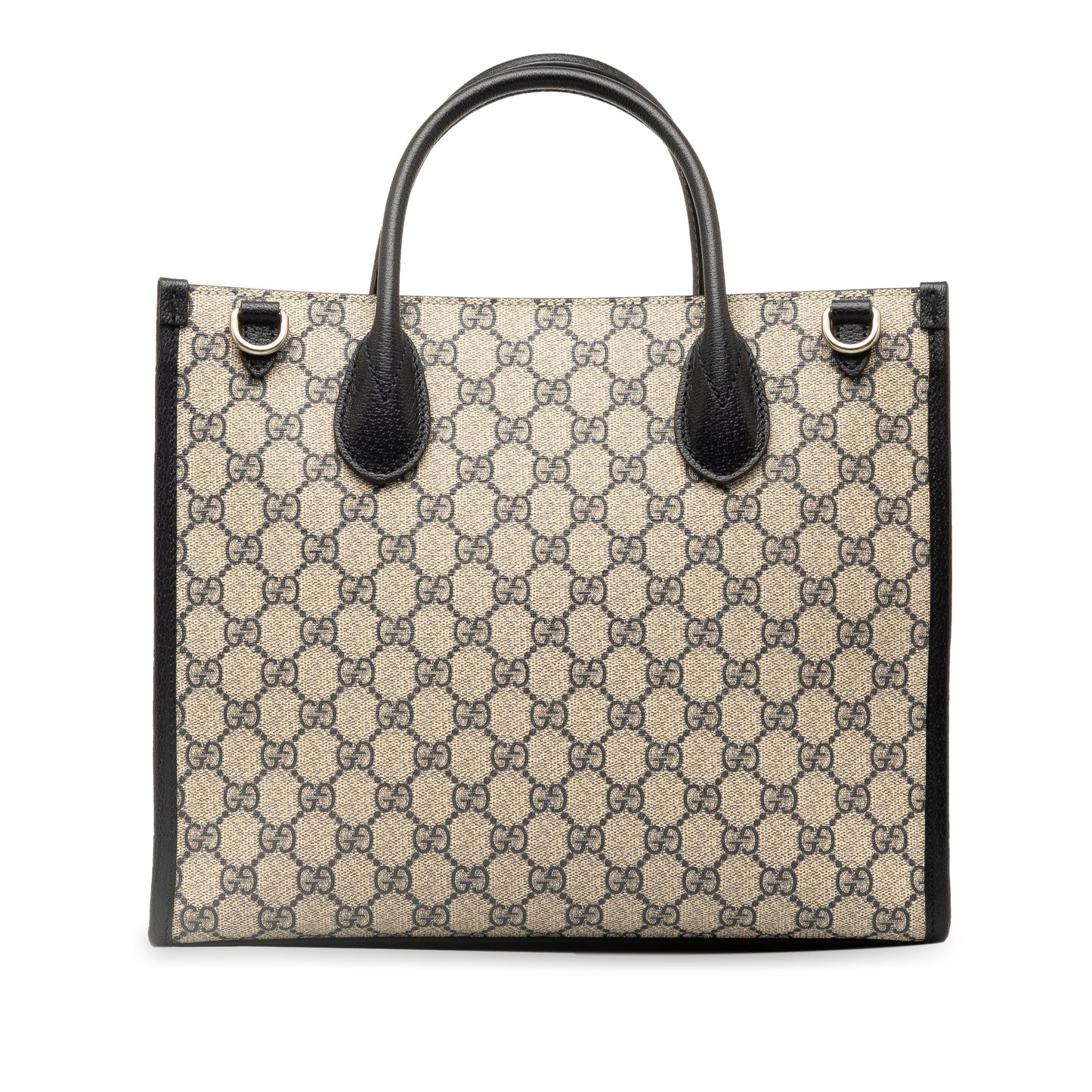 Second hand Gucci Interlocking Small Canvas GG Tote Handbag Brown - Tabita Bags