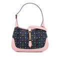 Second hand Gucci Jackie 1961 Medium Canvas Floral Hobo Shoulder Bag Blue - Tabita Bags