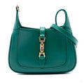 Second hand Gucci Jackie 1961 Mini Calfskin Leather Hobo Shoulder Bag Green - Tabita Bags