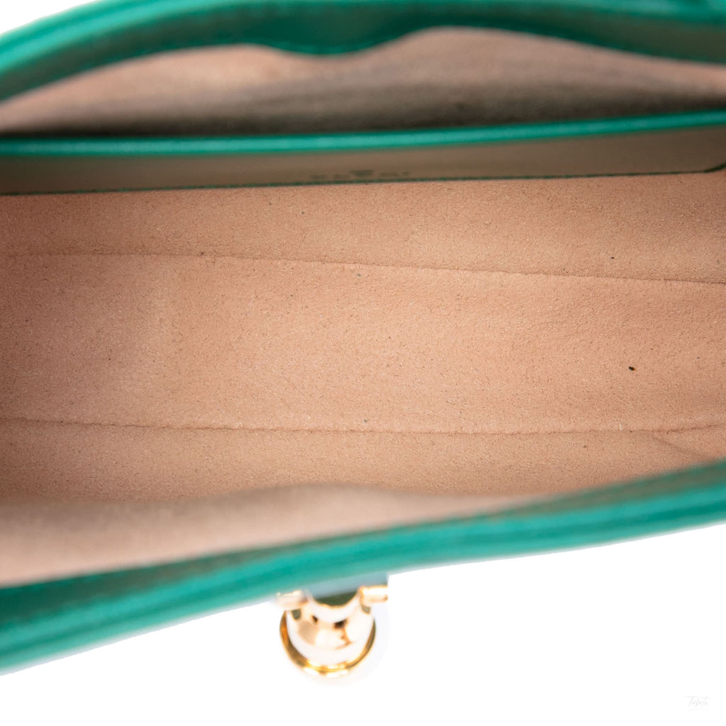 Second hand Gucci Jackie 1961 Mini Calfskin Leather Hobo Shoulder Bag Green - Tabita Bags